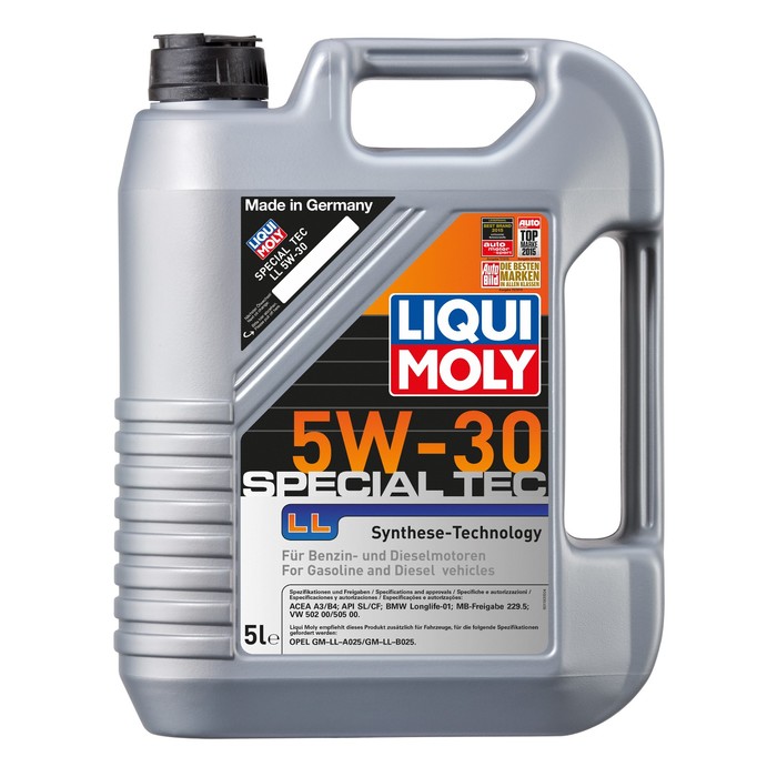 Моторное масло LiquiMoly Special Tec LL 5W-30 SL/CF;A3/B4 НС-синтетическое, 5 л (8055)