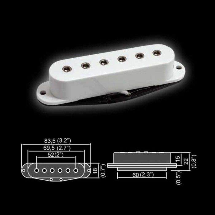 Звукосниматель Belcat BS-11Bridge-WH  магнитный, сингл, бриджевый, белый