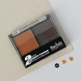 Тени для бровей, двухцветные,  аппликатор, цвет 5 (комплект из 3 шт.)