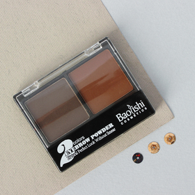 Тени для бровей, двухцветные, аппликатор, цвет 7 (комплект из 3 шт.)