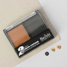 Тени для бровей, двухцветные,  аппликатор, цвет 4 (комплект из 4 шт.)