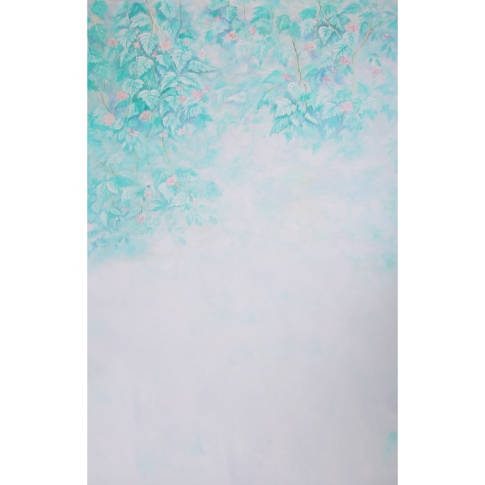 Фотофон бумага "Нежно-голубые цветы" 80х125 см