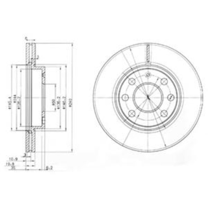 Диск тормозной DELPHI BG3568