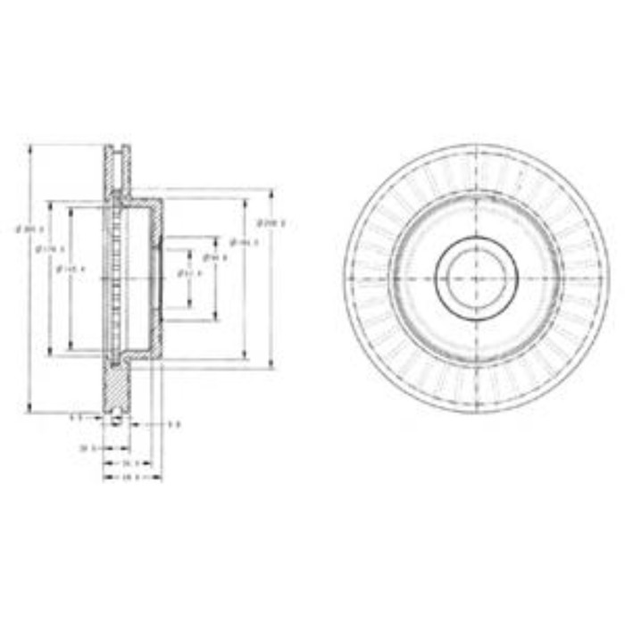 Диск тормозной DELPHI BG3659