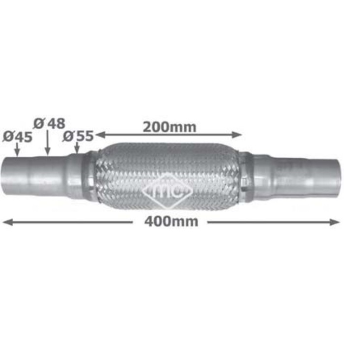 Гофра глушителя METALCAUCHO 02047