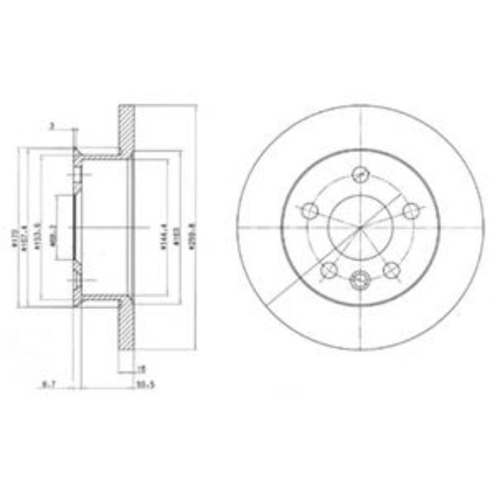 Диск тормозной DELPHI BG2716