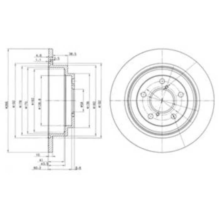 Диск тормозной DELPHI BG2826