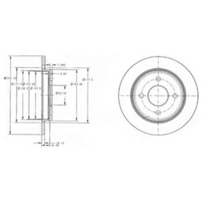 Диск тормозной DELPHI BG3054