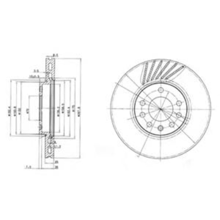 Диск тормозной DELPHI BG3142