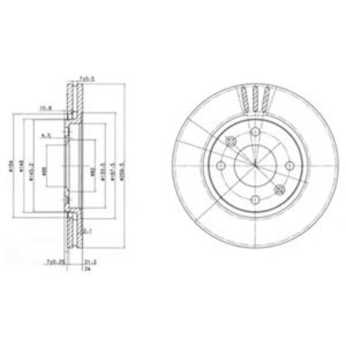 Диск тормозной DELPHI BG2871