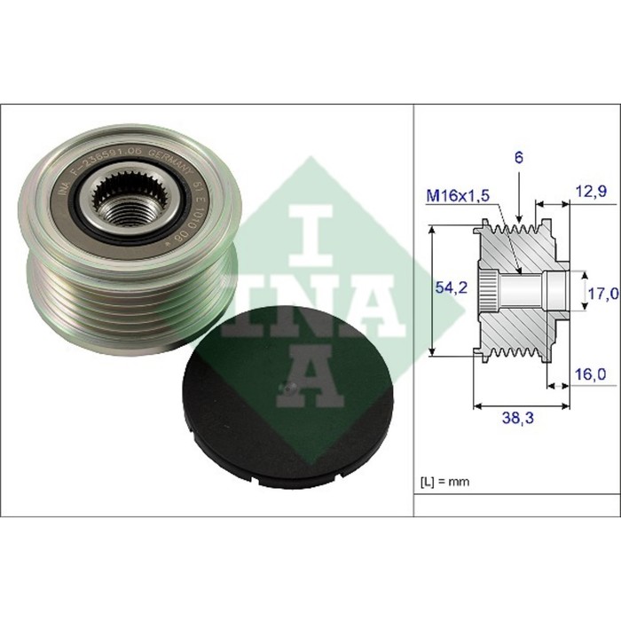Шкив генератора INA 535006210