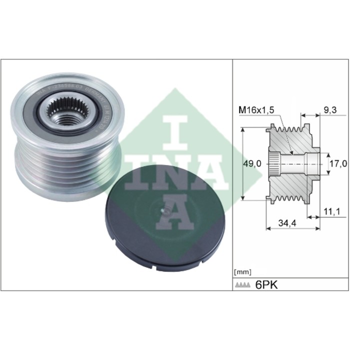 Шкив генератора INA 535007510