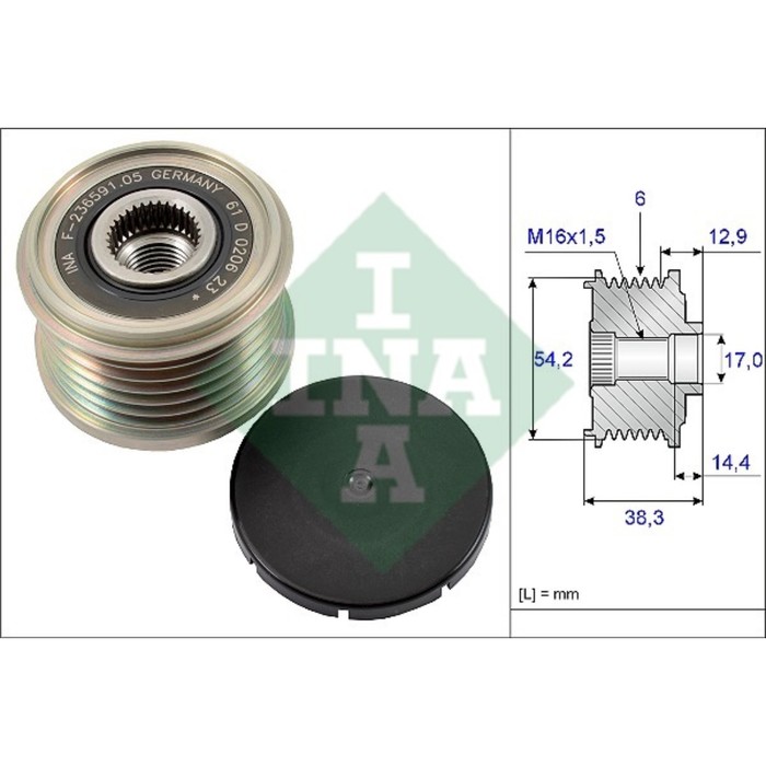 Шкив генератора INA 535019410