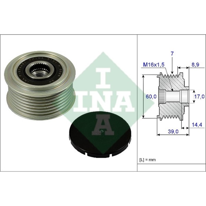 Шкив генератора INA 535024510