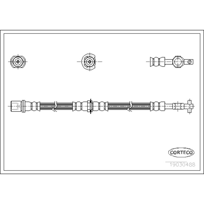 Шланг тормозной Corteco 19030488