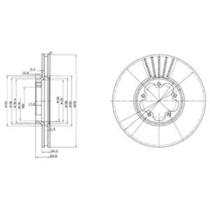 Диск тормозной DELPHI BG3676