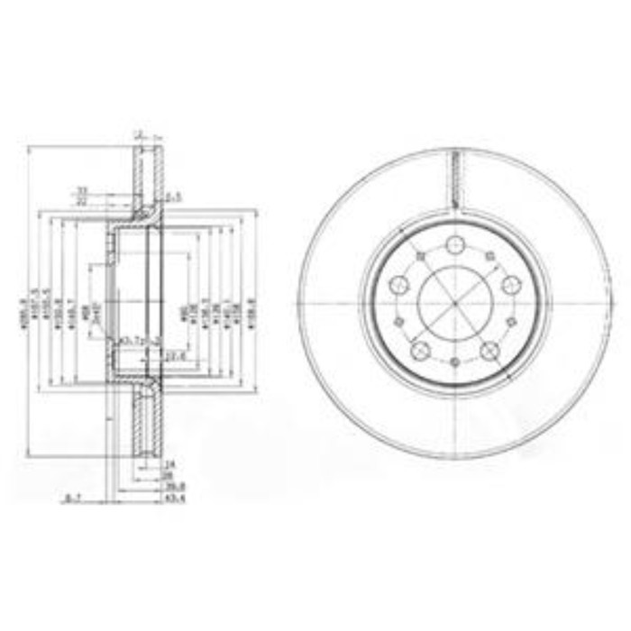 Диск тормозной DELPHI BG3513