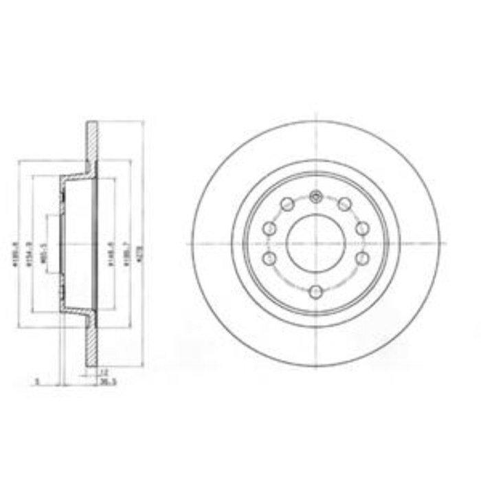 Диск тормозной DELPHI BG3731