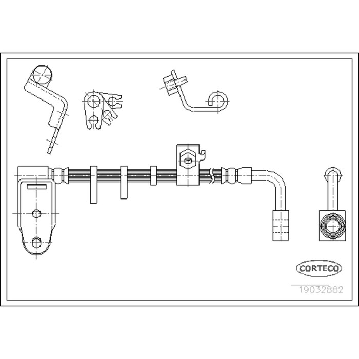 Шланг тормозной Corteco 19032882