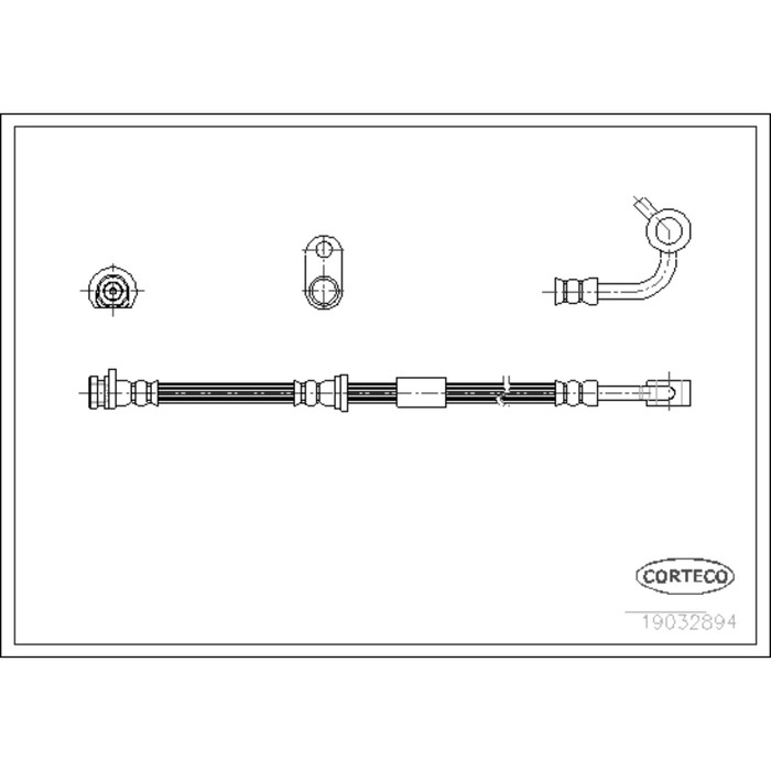Шланг тормозной Corteco 19032894