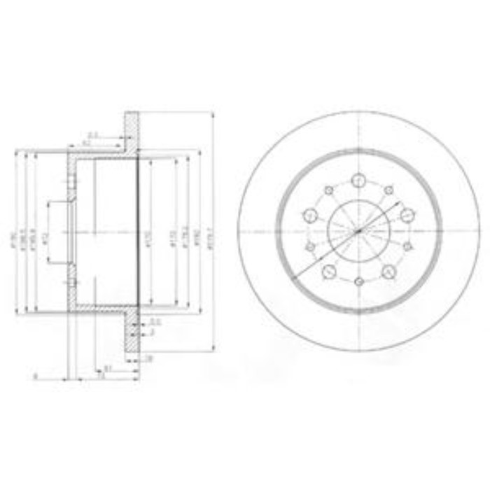 Диск тормозной DELPHI BG3853