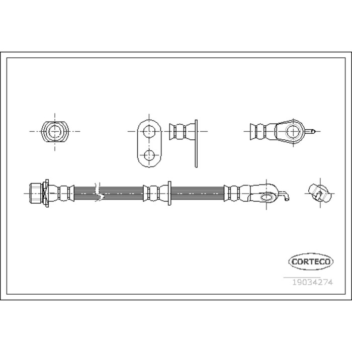 Шланг тормозной Corteco 19034274