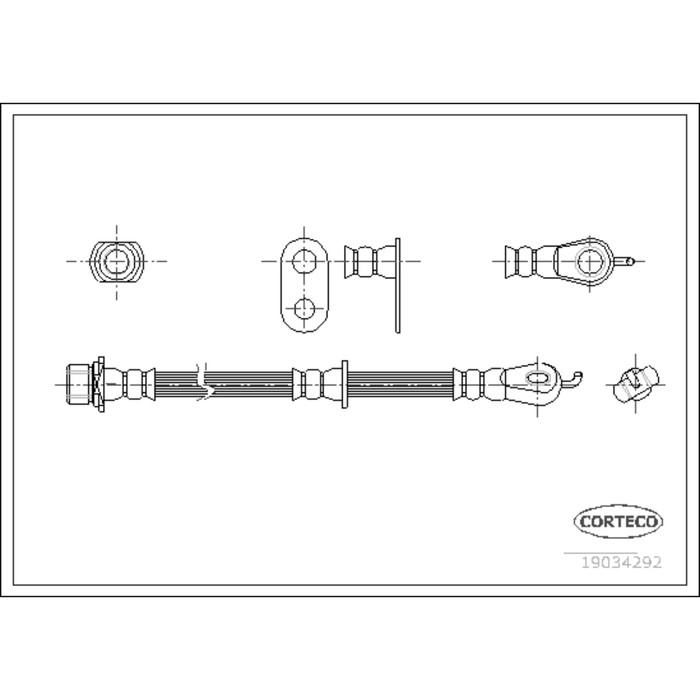 Шланг тормозной Corteco 19034292