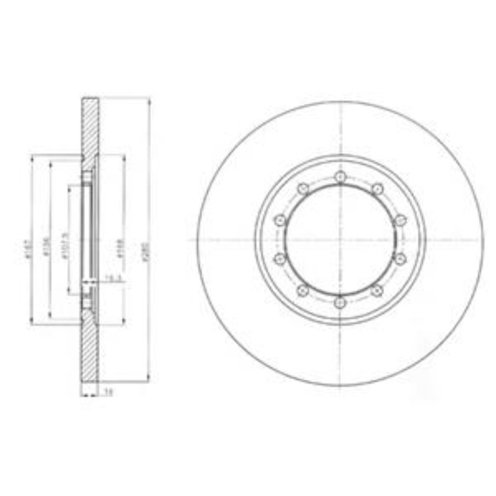 Диск тормозной DELPHI BG4075