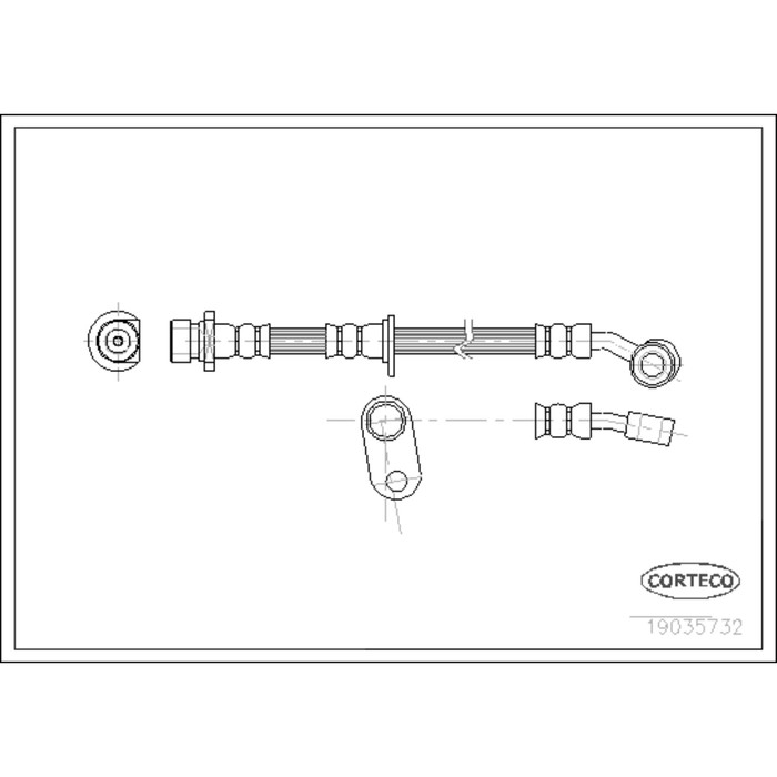 Шланг тормозной Corteco 19035732