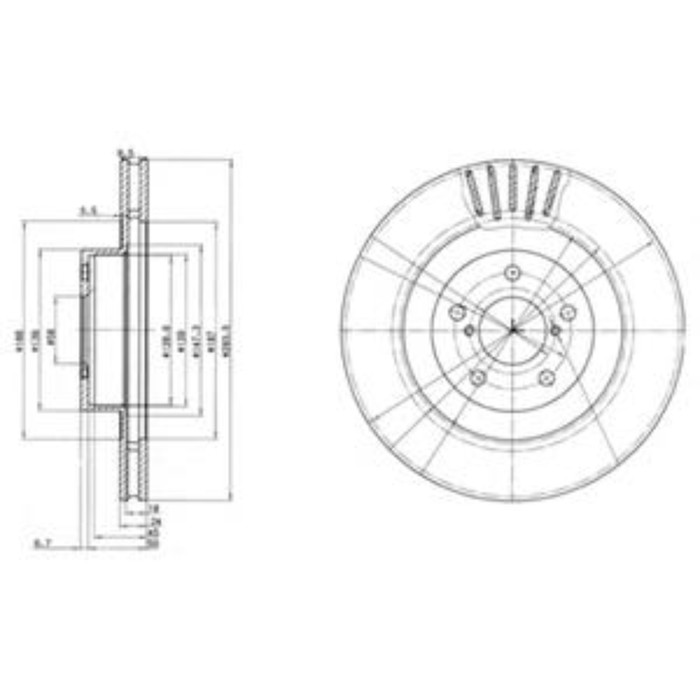 Диск тормозной DELPHI BG3413