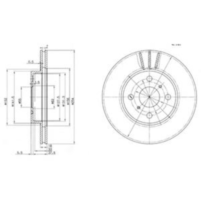 Диск тормозной DELPHI BG3414