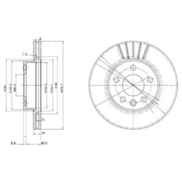 Диск тормозной DELPHI BG3417