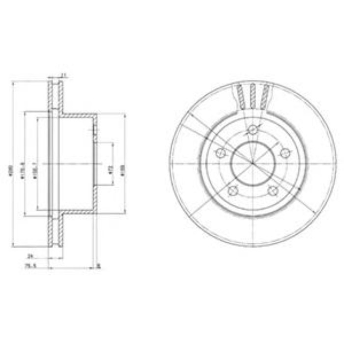 Диск тормозной DELPHI BG3533