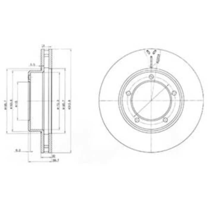 Диск тормозной DELPHI BG3558