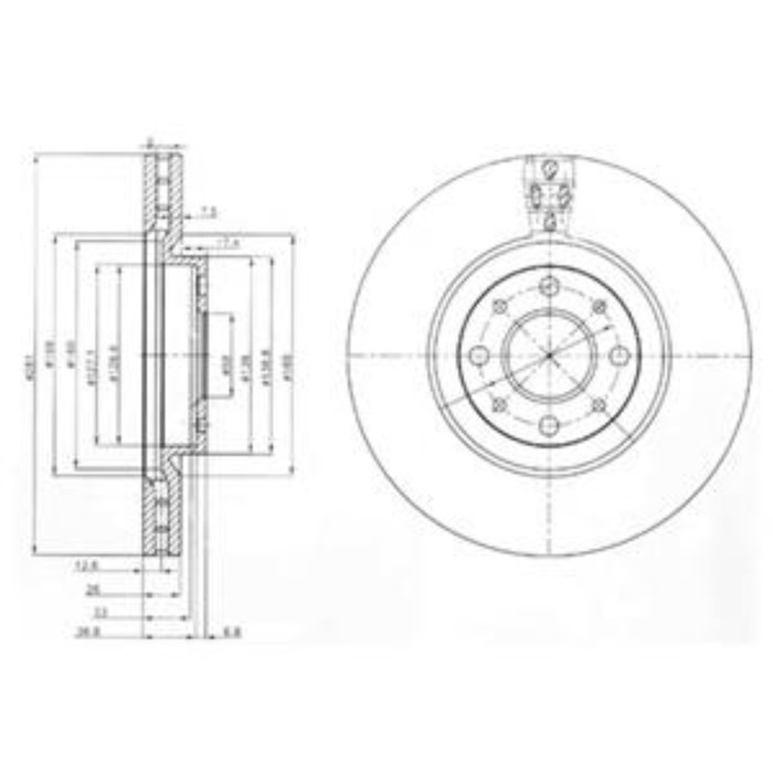 Диск тормозной DELPHI BG3699