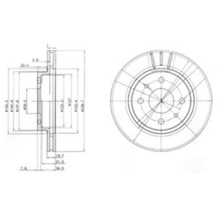 Диск тормозной DELPHI BG3805