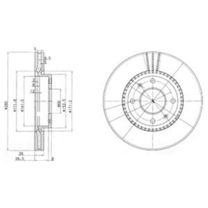 Диск тормозной DELPHI BG4013