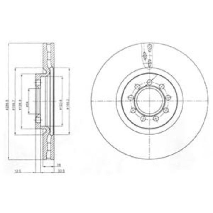 Диск тормозной DELPHI BG4101