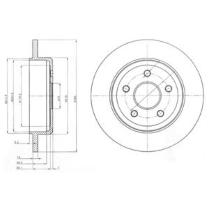 Диск тормозной DELPHI BG4160