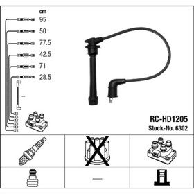 Провода высоковольтные, комплект NGK  6302  RC-HD1205 3212888
