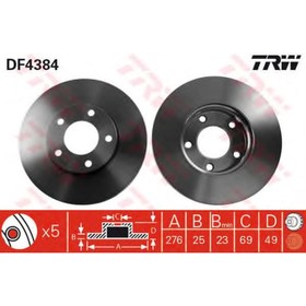Диск тормозной TRW DF4384 3214266