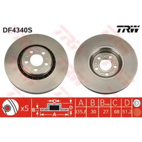 Диск тормозной TRW DF4340S 3207579