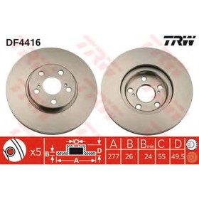 Диск тормозной TRW DF4416 3199963