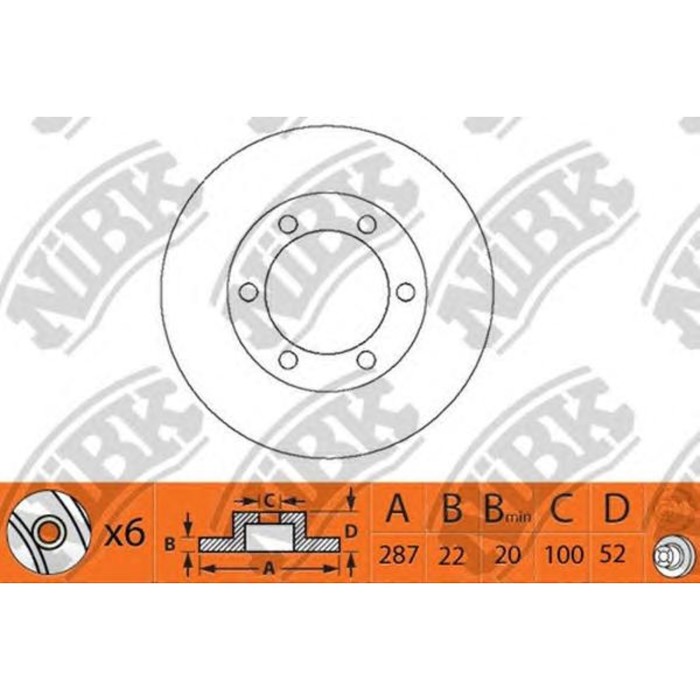 Диск тормозной NIBK RN1358