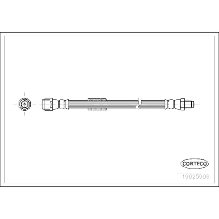 Шланг тормозной Corteco 19025906