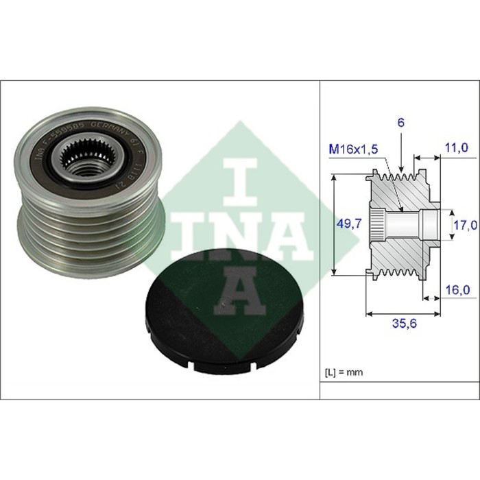 Шкив генератора INA 535001610