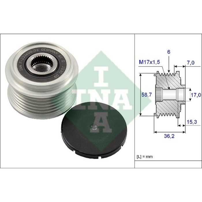 Шкив генератора INA 535009810