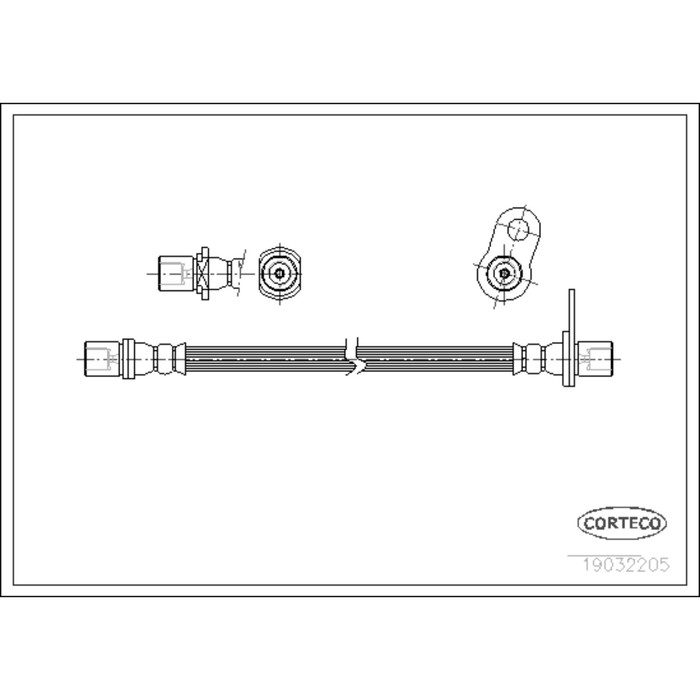 Шланг тормозной Corteco 19032205