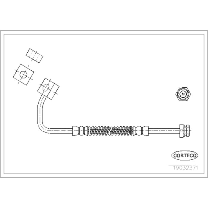 Шланг тормозной Corteco 19032371