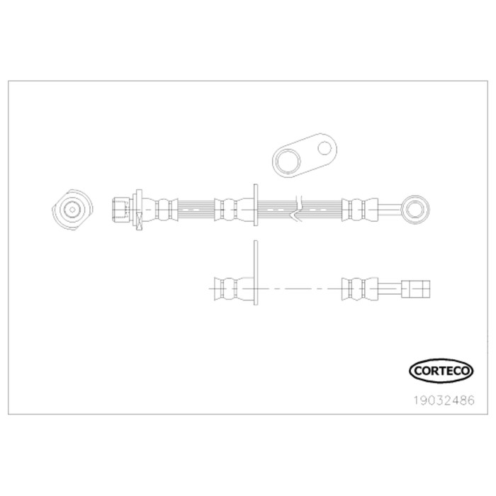 Шланг тормозной Corteco 19032486